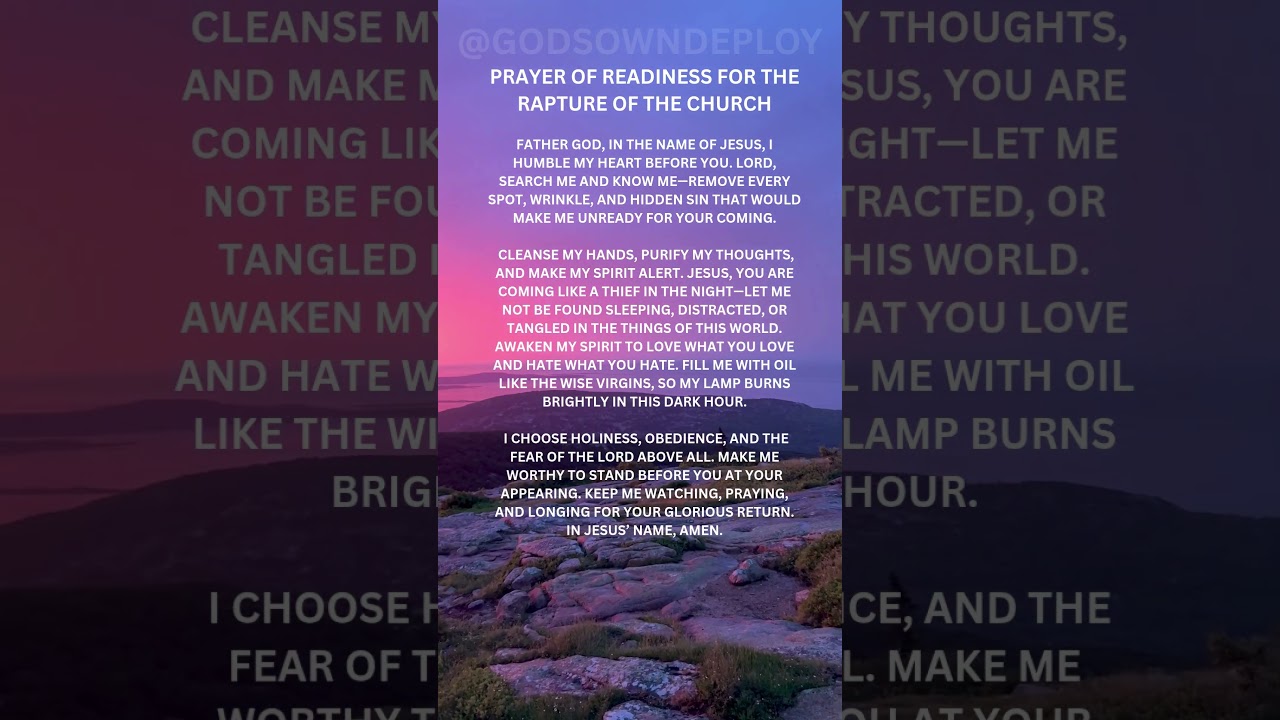 READINESS FOR RAPTURE 