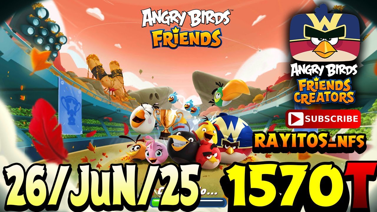 Angry Birds Friends All Levels Tournament 1570 Highscore POWER-UP walkthrough