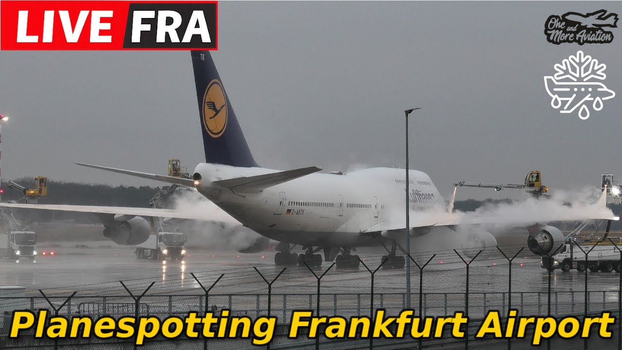 🔴Live Planespotting Frankfurt Airport 🌨️ Deicing❄️ Action Part2 ❄️ Close Ups