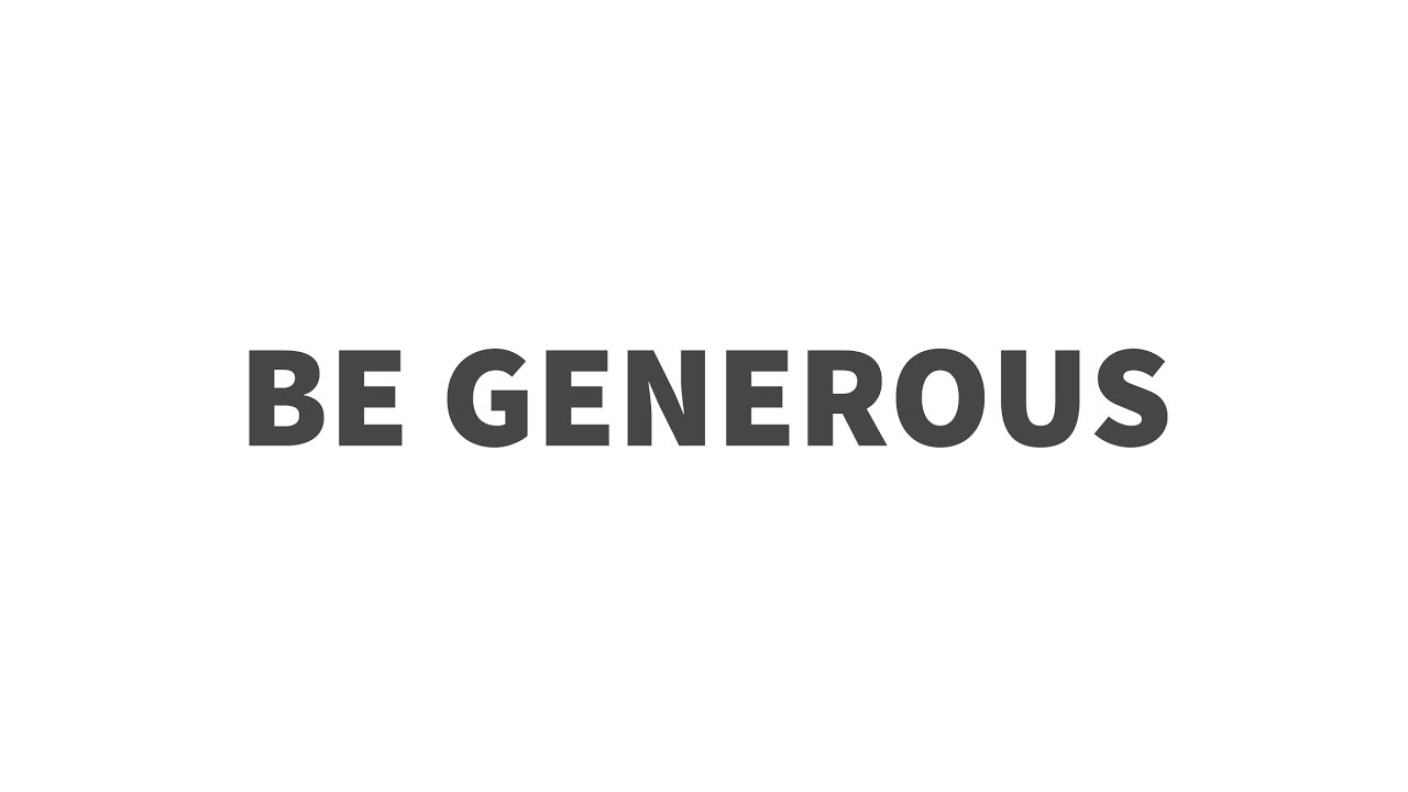 Proverbs 3:9-10 | Be Generous