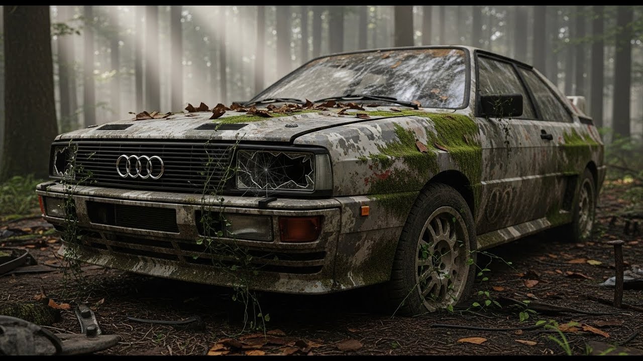 ASMR Car Restoration — Abandoned 1984 Audi Quattro Full Rebuild to Factory New