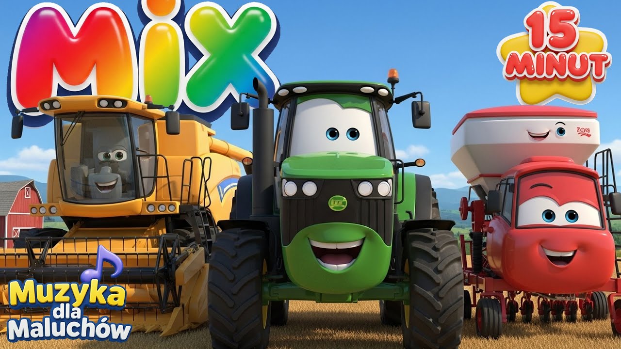 Najlepsze Piosenki o Farmie 🚜 | MIX Pojazdy na Farmie | Muzyka dla Maluchów