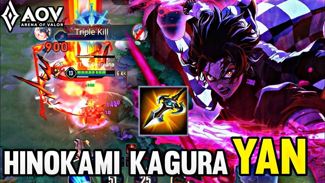 YAN/TANJIRO GAMEPLAY | HINOKAMI KAGURA - ARENA OF VALOR