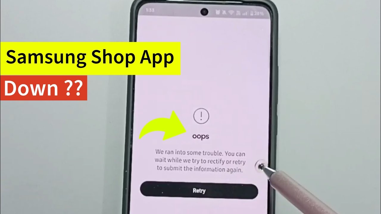 Samsung Shop App Not Working - Oops! We Ran Into Some Trouble, Access Denied Issues