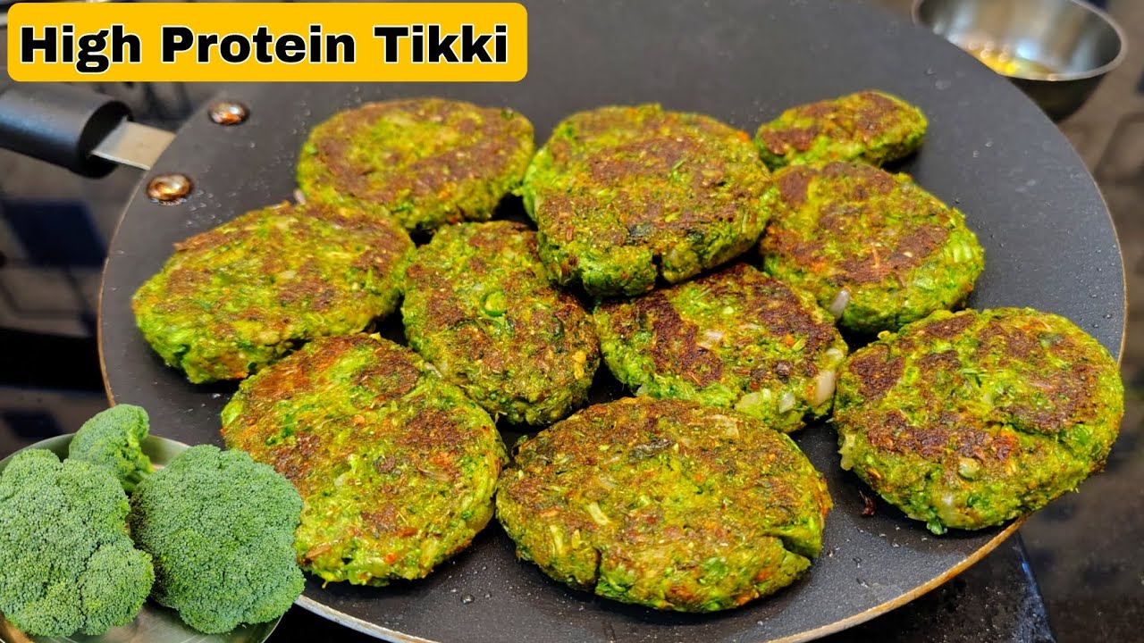 Healthy Broccoli Tikki Recipe | Oil Free Snack | Weight Loss Snack Recipe