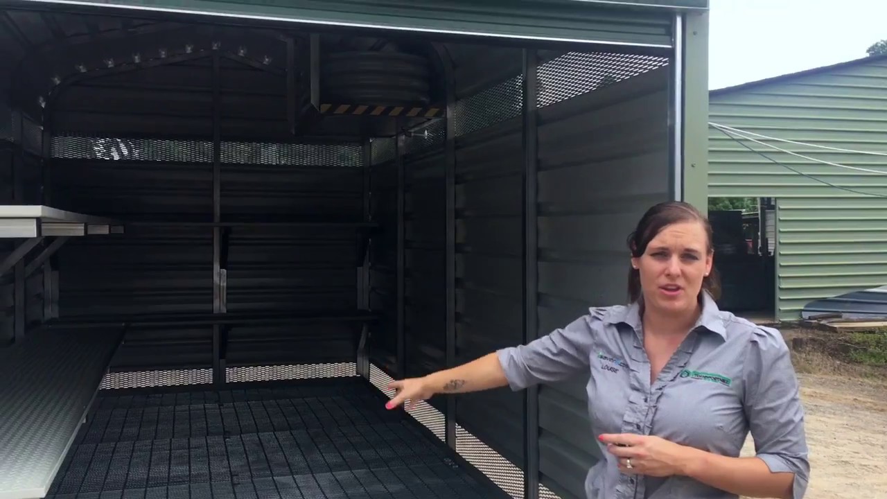 Chemical Storage Shed Up Close by Transportable Shade Sheds