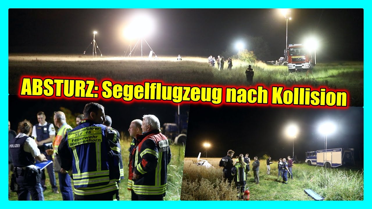 +++ KOLLISION von KLEINFLUGZEUGEN in der LUFT - ABSTURZ bei Weißenhorn +++  [Feuerwehr & THW] - [E]
