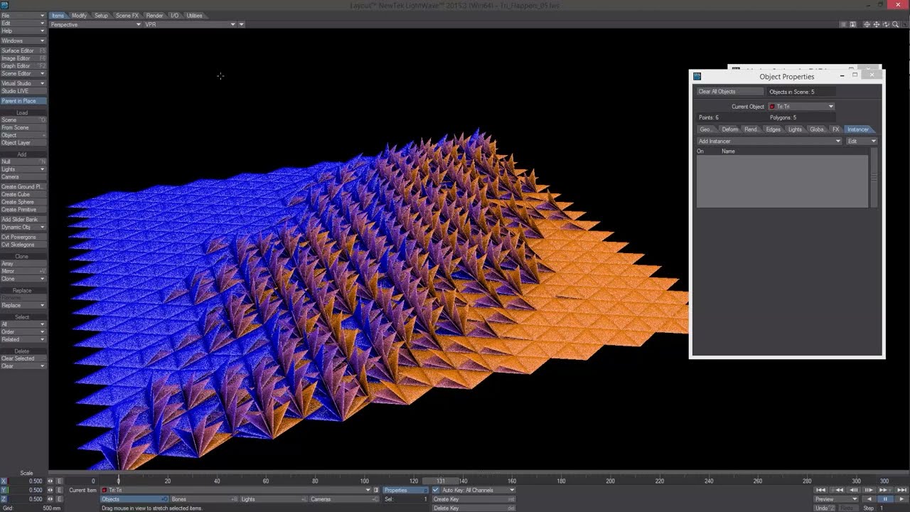 Lightwave 3D Tri Grid Flappers Tutorial by Bryphi
