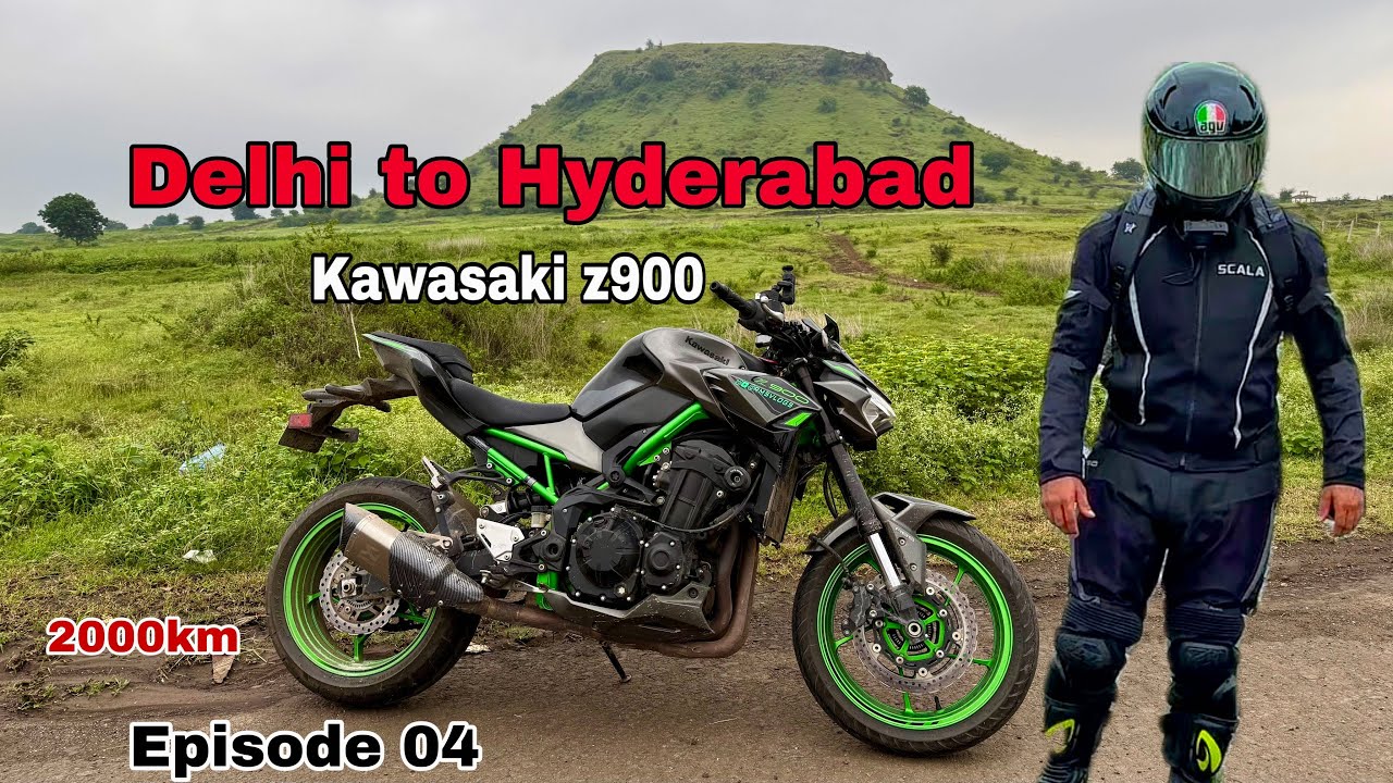 Delhi to Hyderabad road trip by Kawasaki z900 😍  | Episode 04. 