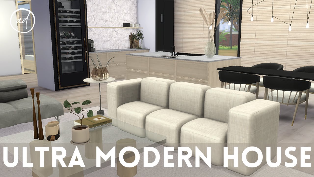 ULTRA MODERN HOUSE || Sims 4 || CC SPEED BUILD