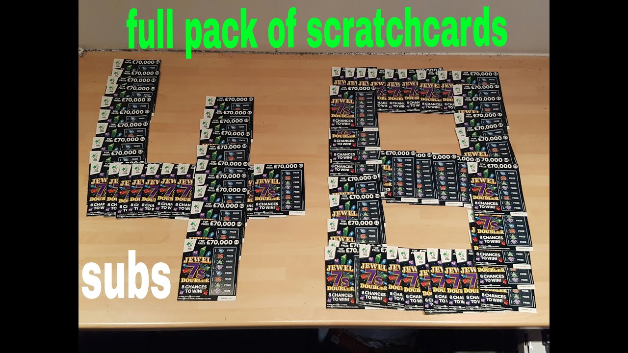 48k subs Scratchcards Special Full Pack of Jewel 7s Doubler