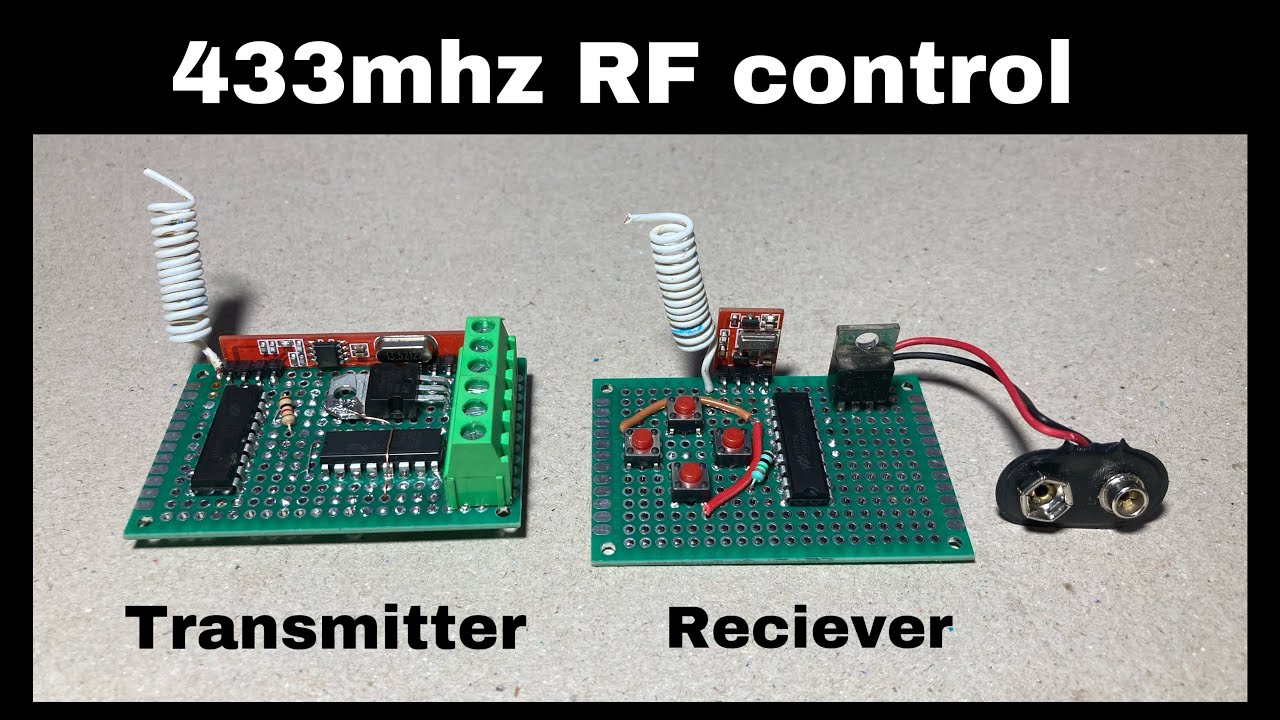 433mhz Transmitter and receiver || RF control || Included motor driver