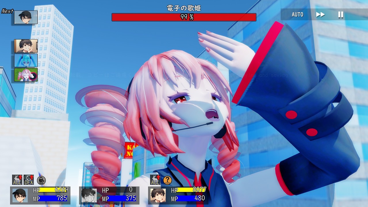 巨大重音テト VS 逃走者 コマンドRPGカウントタイムバトル　V1