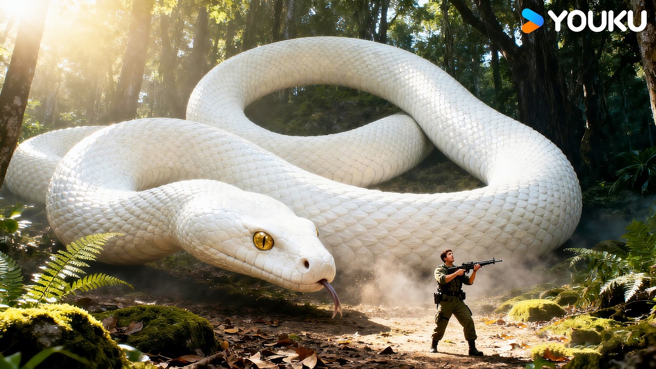💥🐍❤️White Snake clears path, rescues girl! So much power! | Snake Girl | YOUKU MONSTER MOVIE