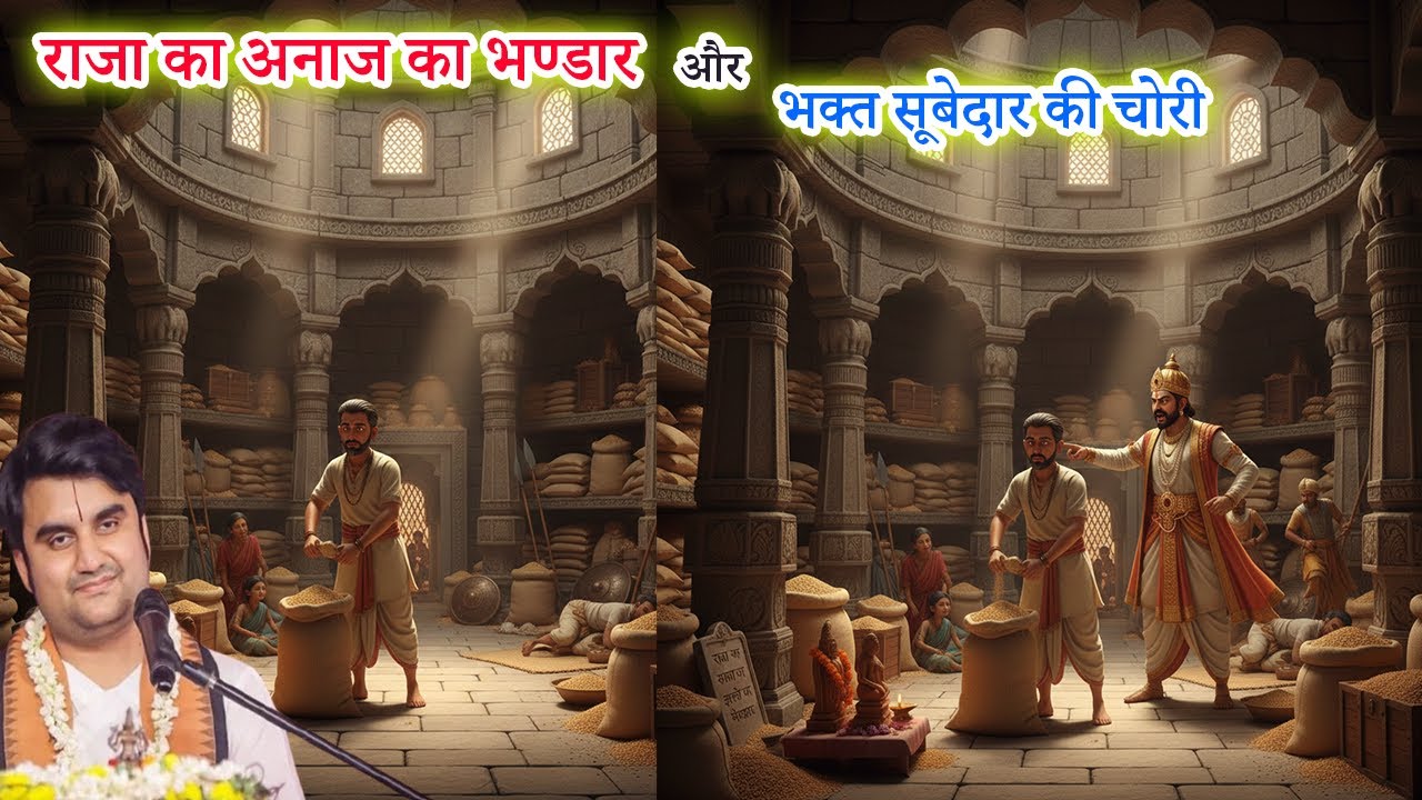 राजा का अनाज का भण्डार और भक्त सूबेदार की चोरी | Indresh ji Maharaj #bhagwatkatha