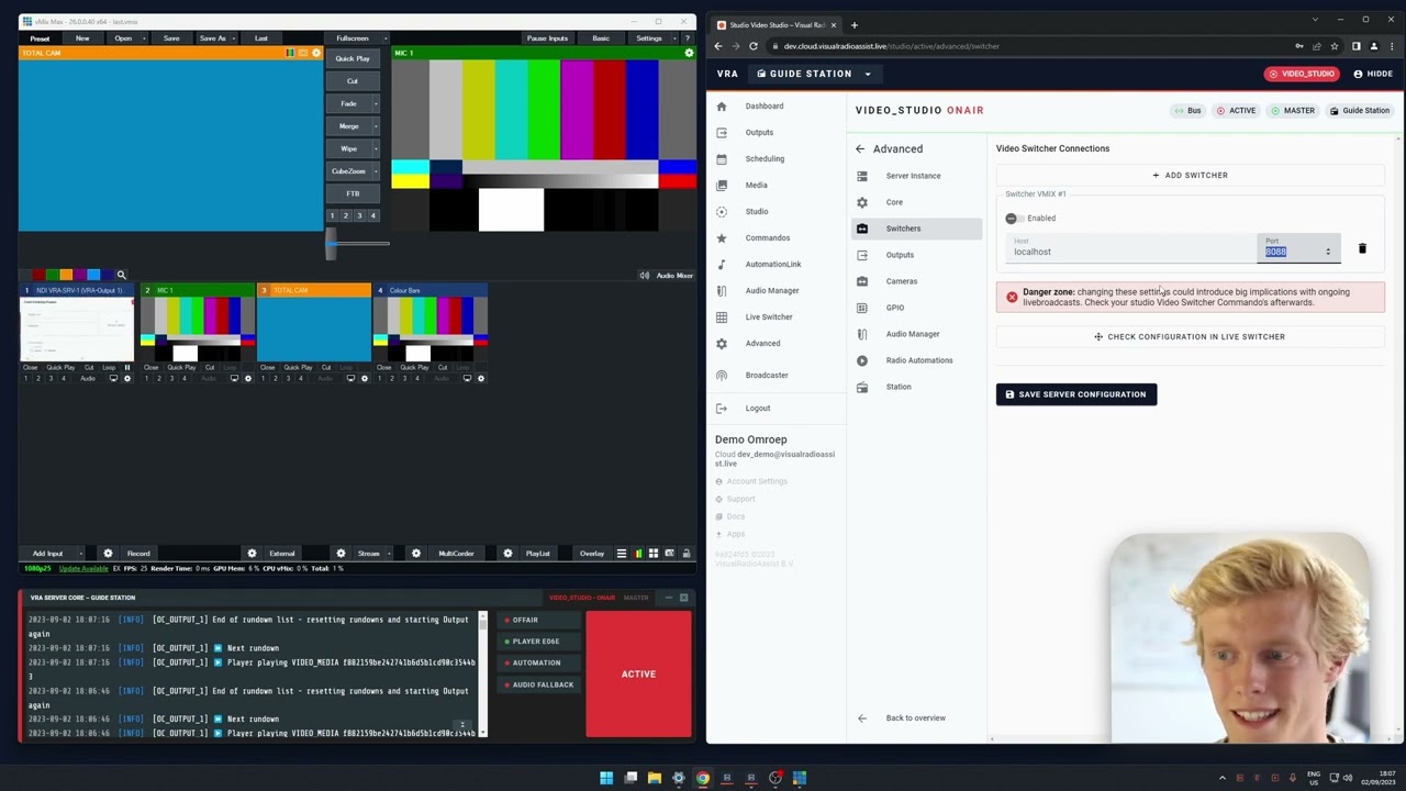 Use vMix as Video Switcher for Visual Radio Assist &ndash; Guide