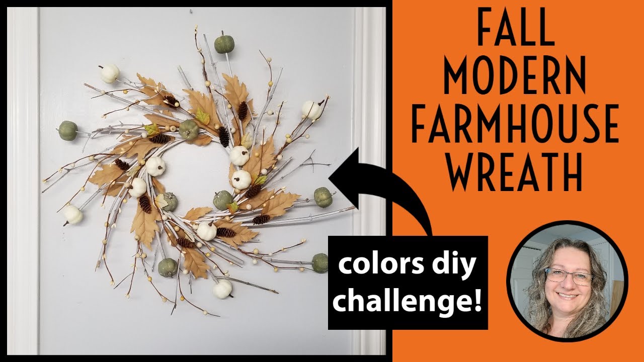 Fall Modern Farmhouse Pumpkin Wreath~Fall Modern Colors DIY Challenge~the Schwowin's nest