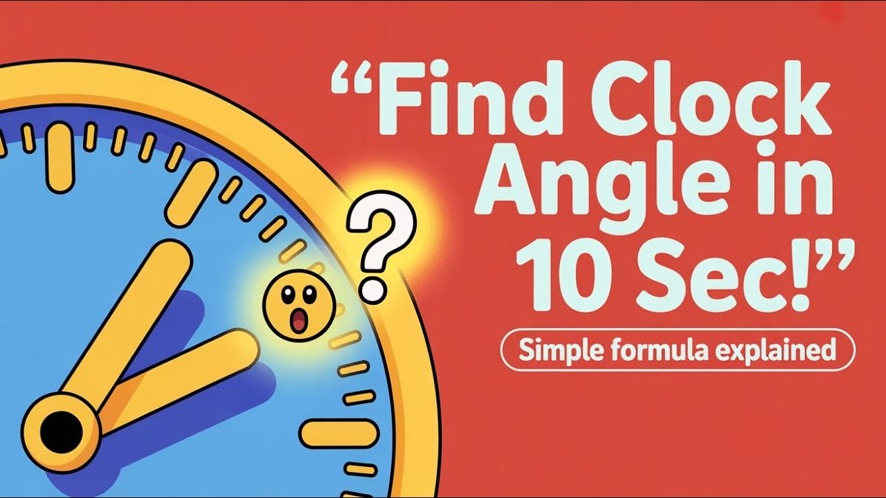 Clock Aptitude Reasoning Tricks|Find Angle Between Hands of a Clock|Clock Angle Trick |SSC & Banking
