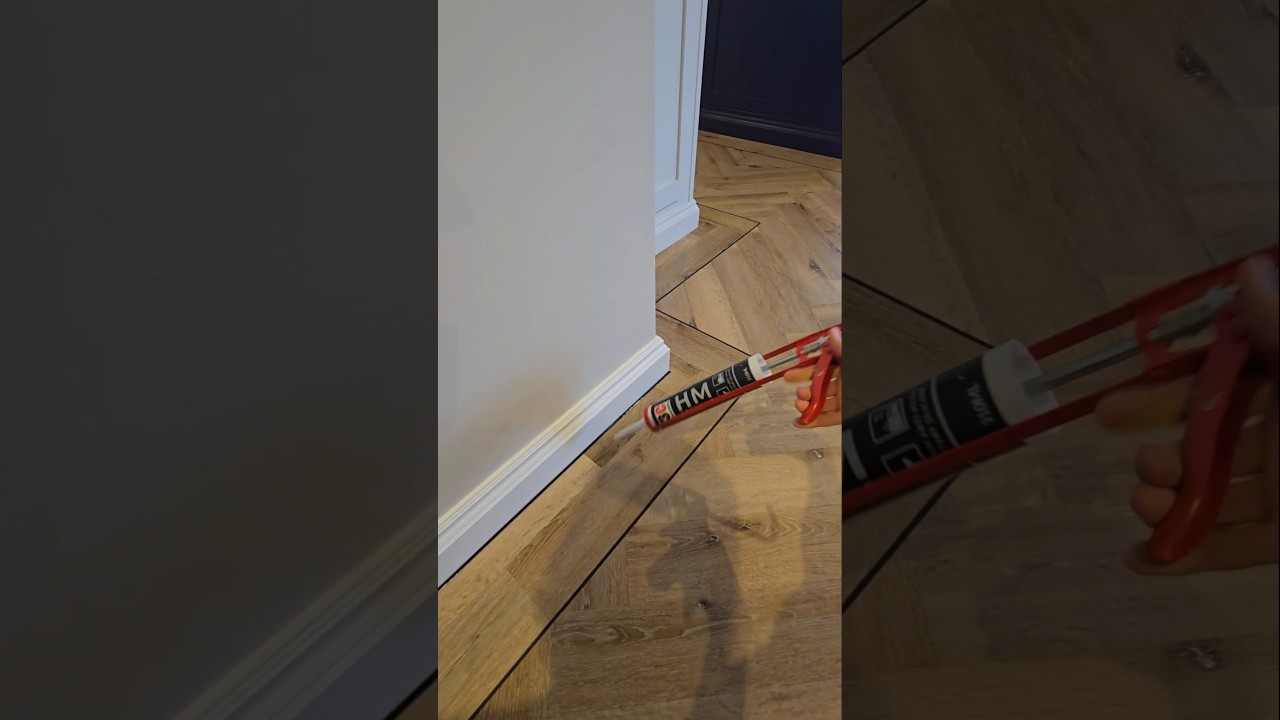 Beautiful black silicone 👑 #masticman #silicone #diy #siliconeadhesive #caulk #satisfyingvideos