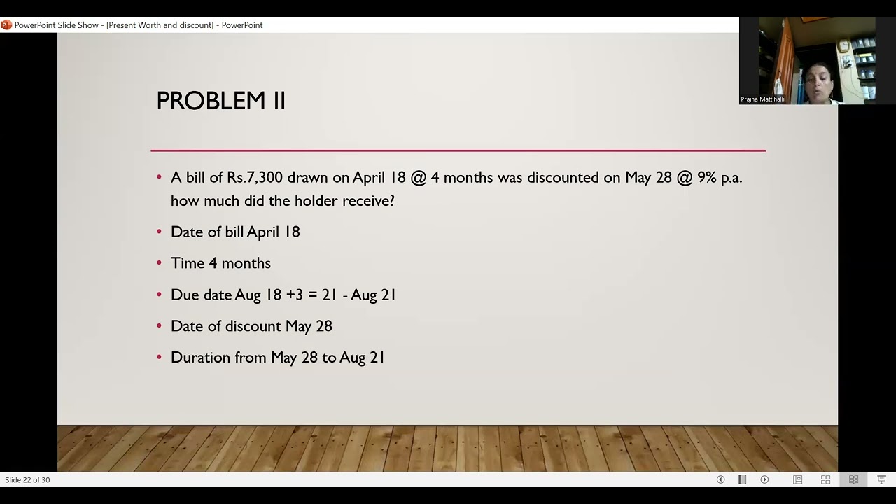 Bankers discount by Dr.Prajna Mattihalli explained in kannada