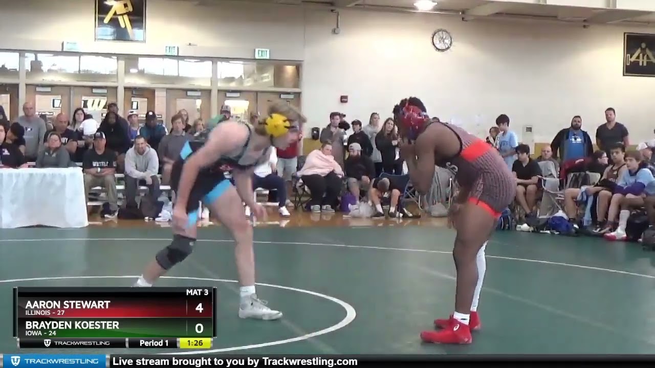 165 Lbs Round 3 (8 Team) - Aaron Stewart, Illinois Vs Brayden Koester, Iowa D3fb