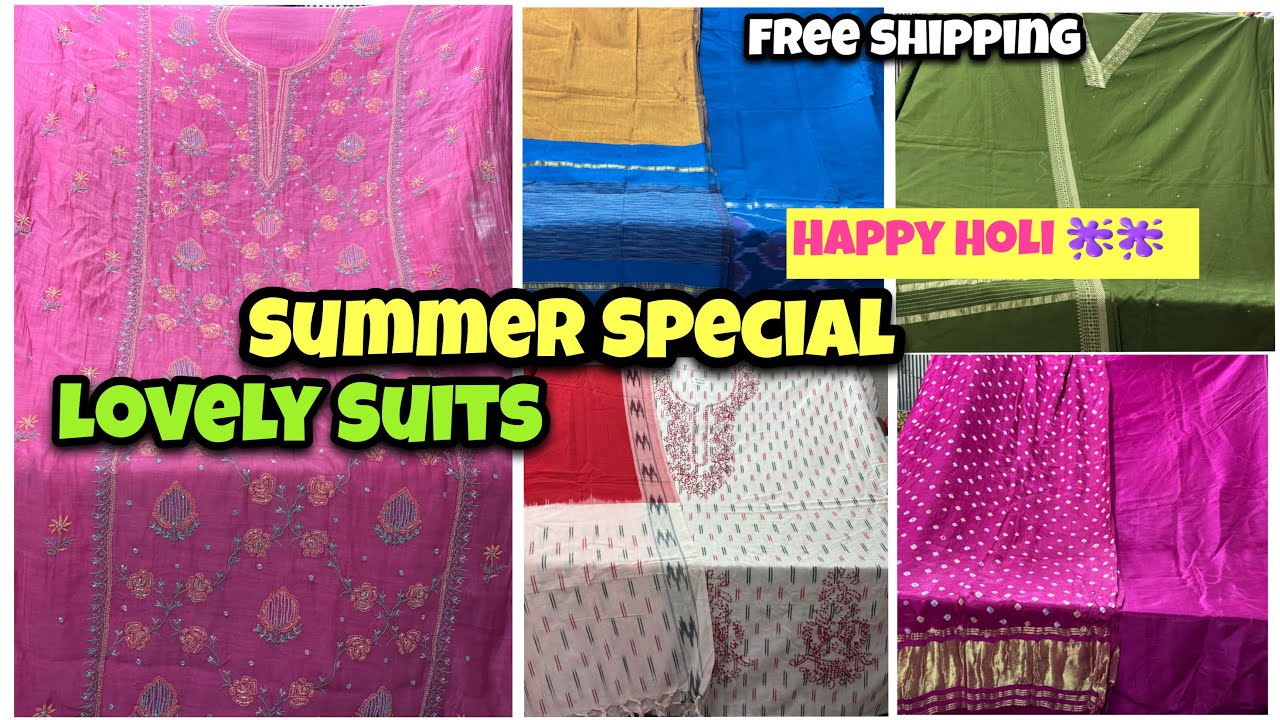 Summer Special Chikankari, Cotton Handloom, Crepe Suits | Shwetadhiraj