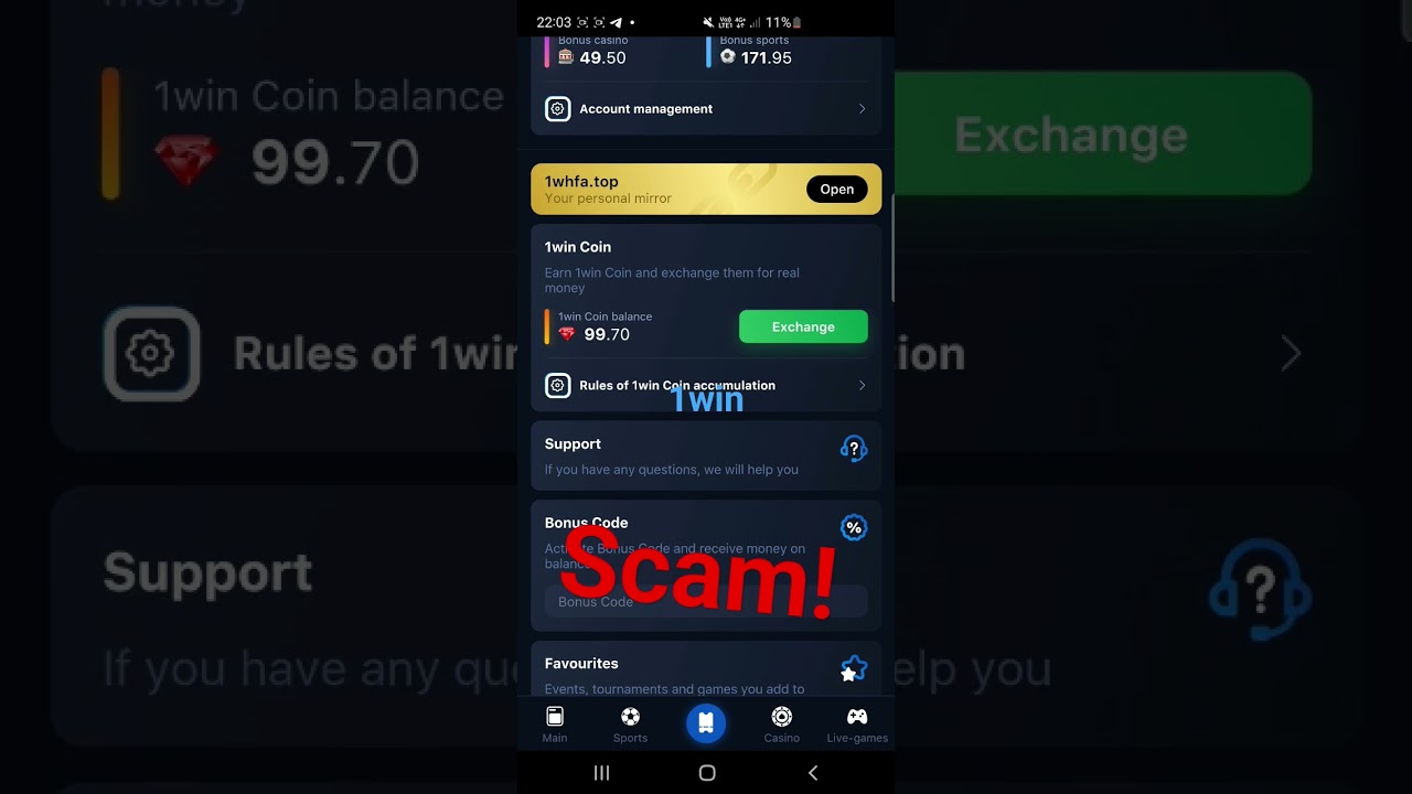 1win--bet.com SCAM  (Casino website withdraw pending days) @1winSports @1win @glavstroy_top @scam