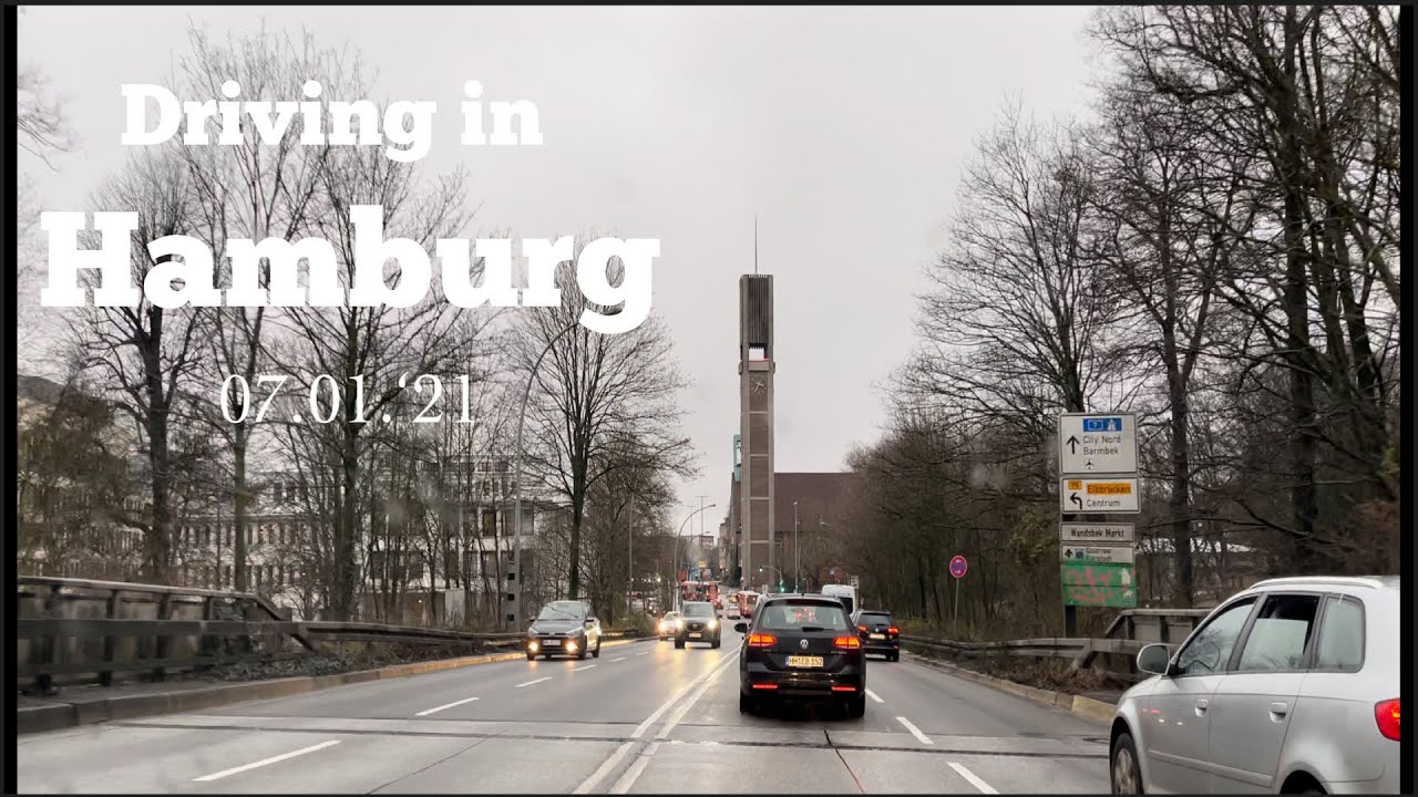 Driving in Hamburg *From Billstedt to City Park * 07.01.2021 *