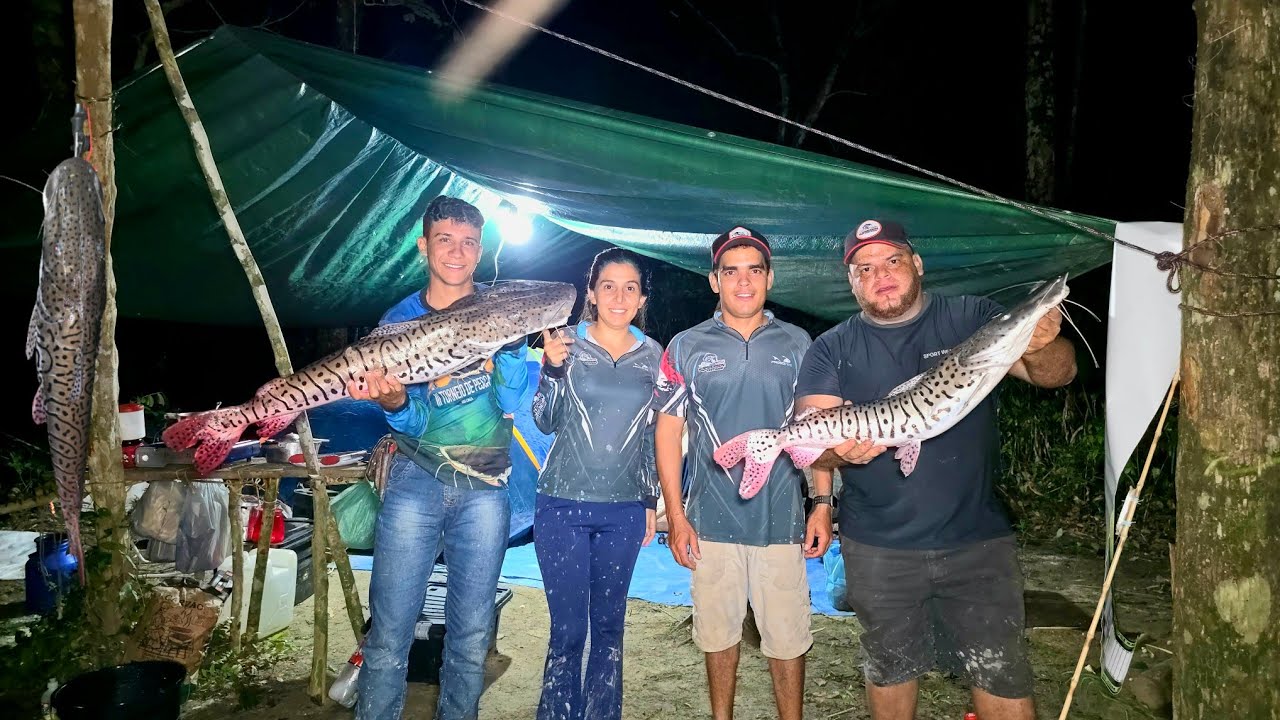 Montamos o acampamento e iniciamos a pescaria, só vendo pra Acreditar.