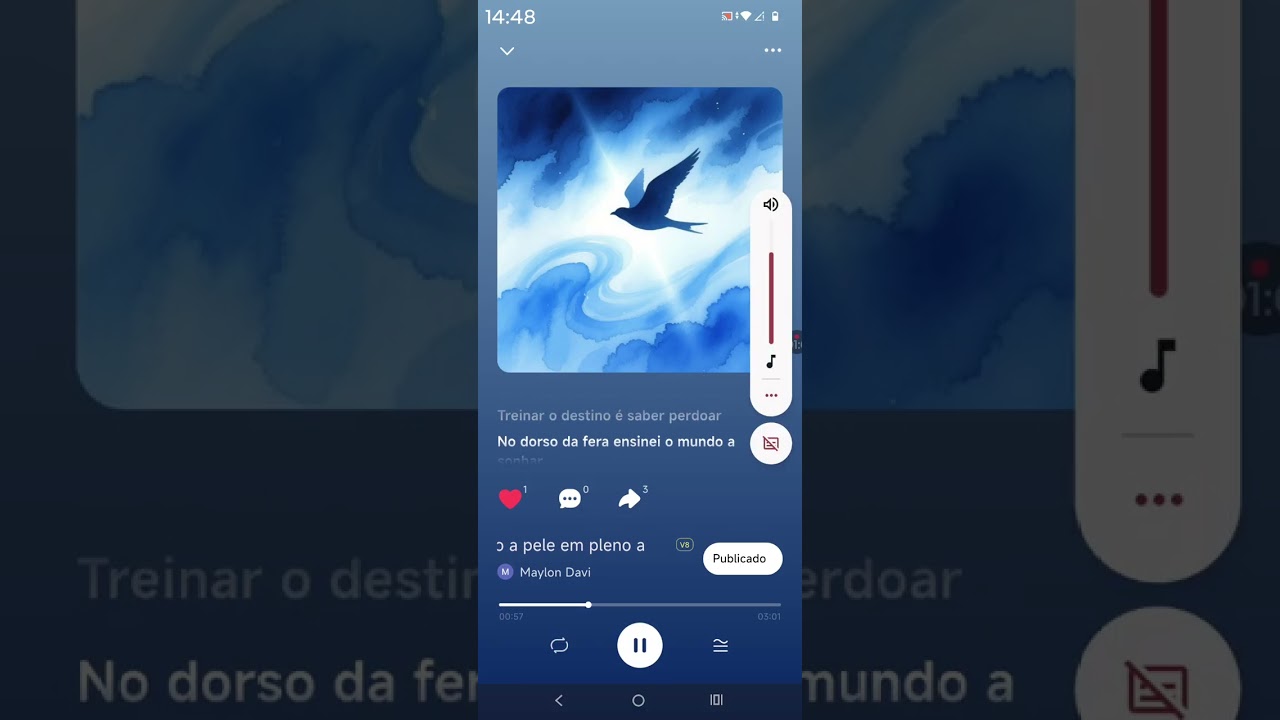 O vento cortando a pele pelo ar música