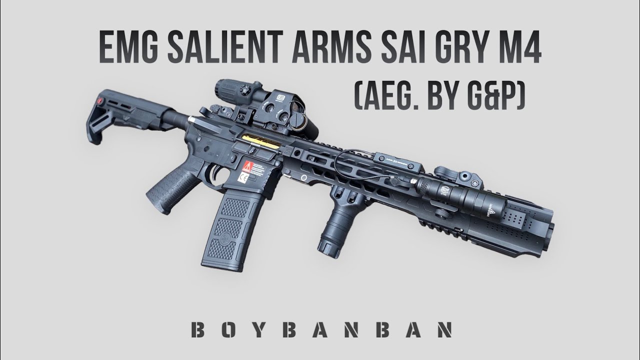 EMG Salient Arms SAI GRY M4 (by G&P) รีวิวปืนยาว AEG สะสม สวยมาก ลายเส้นลิขสิทธิ์ @BOYBB GUN Ep.148
