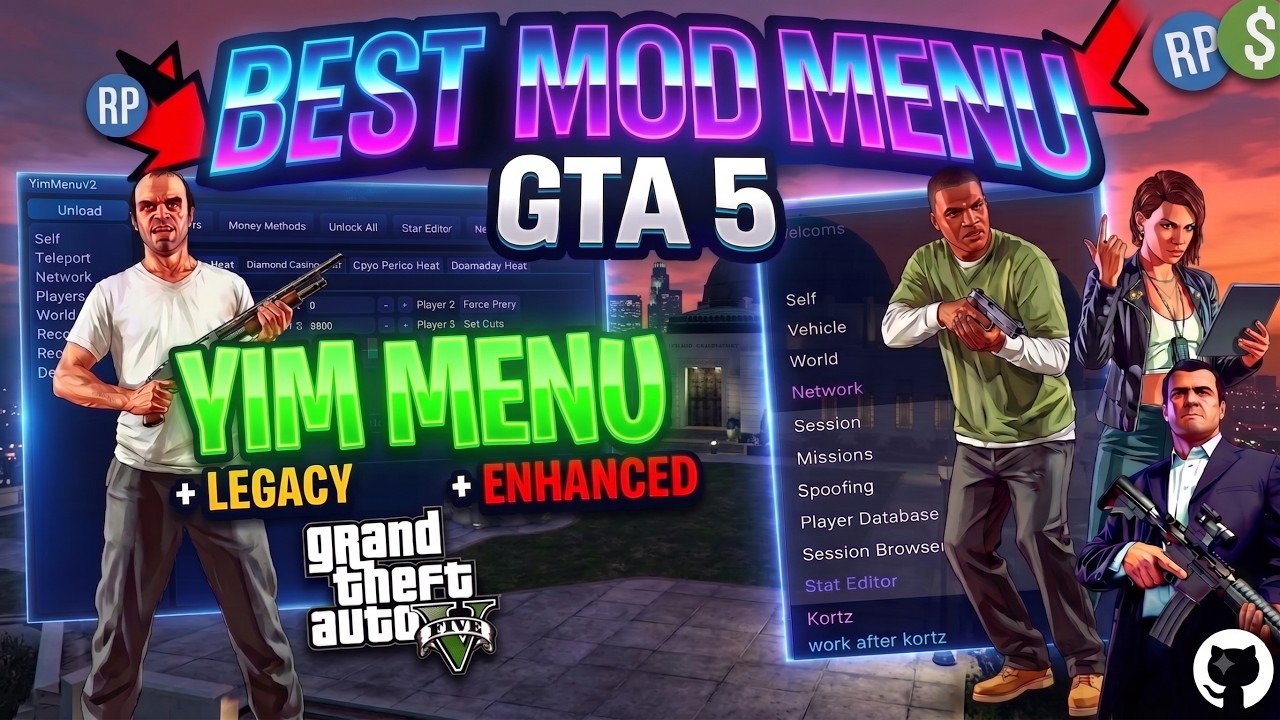 Скачать мод-меню для GTA 5: YimMenu V2 | Как установить Yim Menu в GTA 5 Online на ПК (Legacy и E...