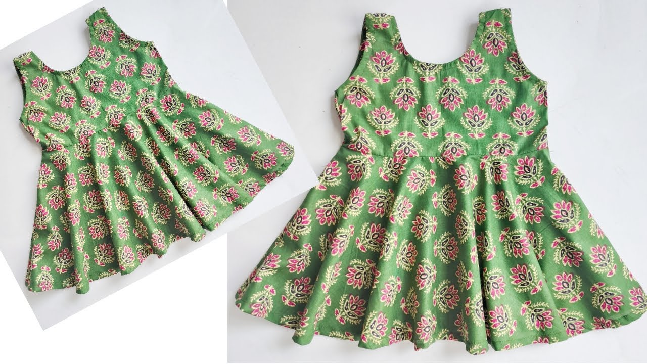 Umbrella cut Baby frock cutting and stitching For 1 year Baby girl