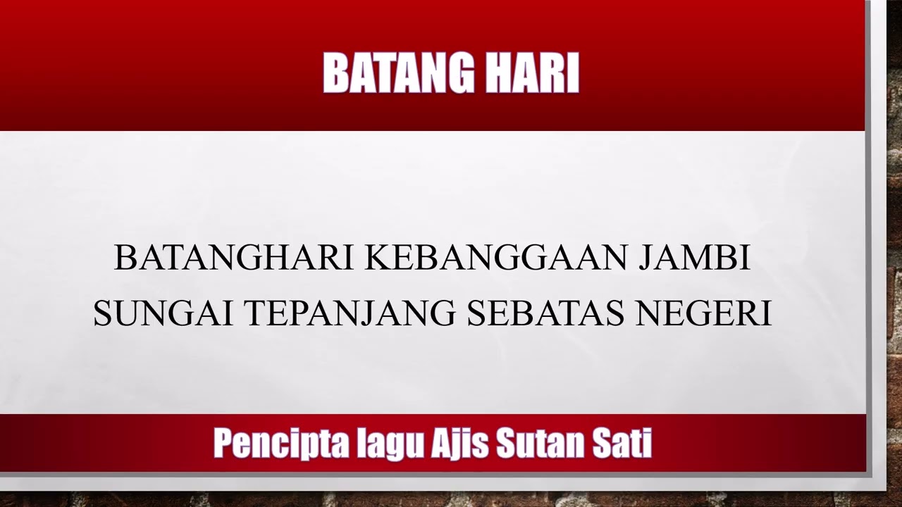 Instrument musik Batang Hari (Lagu daerah Jambi)