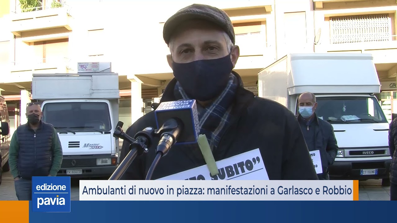 Ambulanti di nuovo in piazza: manifestazioni a Garlasco e Robbio