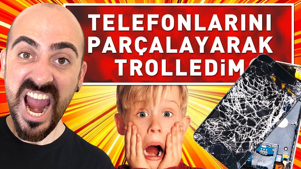 TELEFONLARINI PAR&Ccedil;ALAYARAK TROLLEDİM ! (İPHONE VS SAMSUNG)