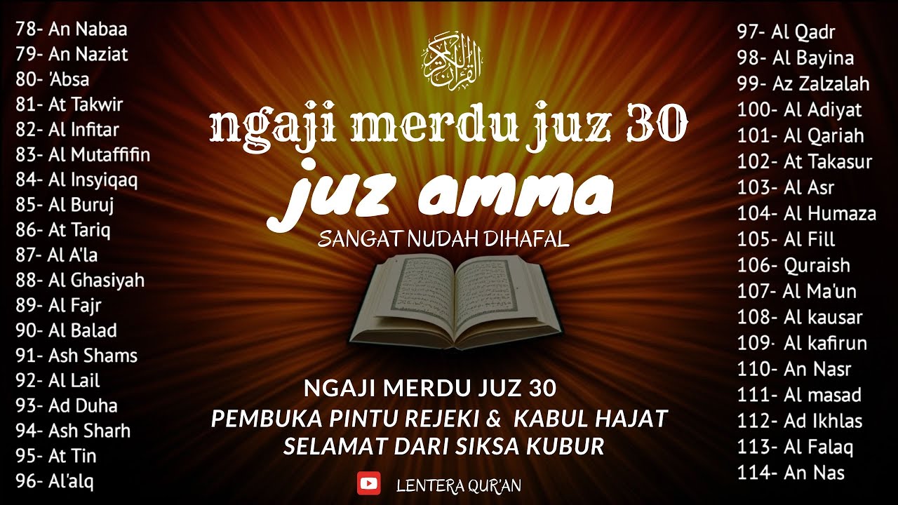 Bacaan Al Qur'an Merdu Juz 30 {JUZ AMMA} Penenang Hati Jiwa & Fikiran Terbaru 2026 ,QAri' Alaa Aqel