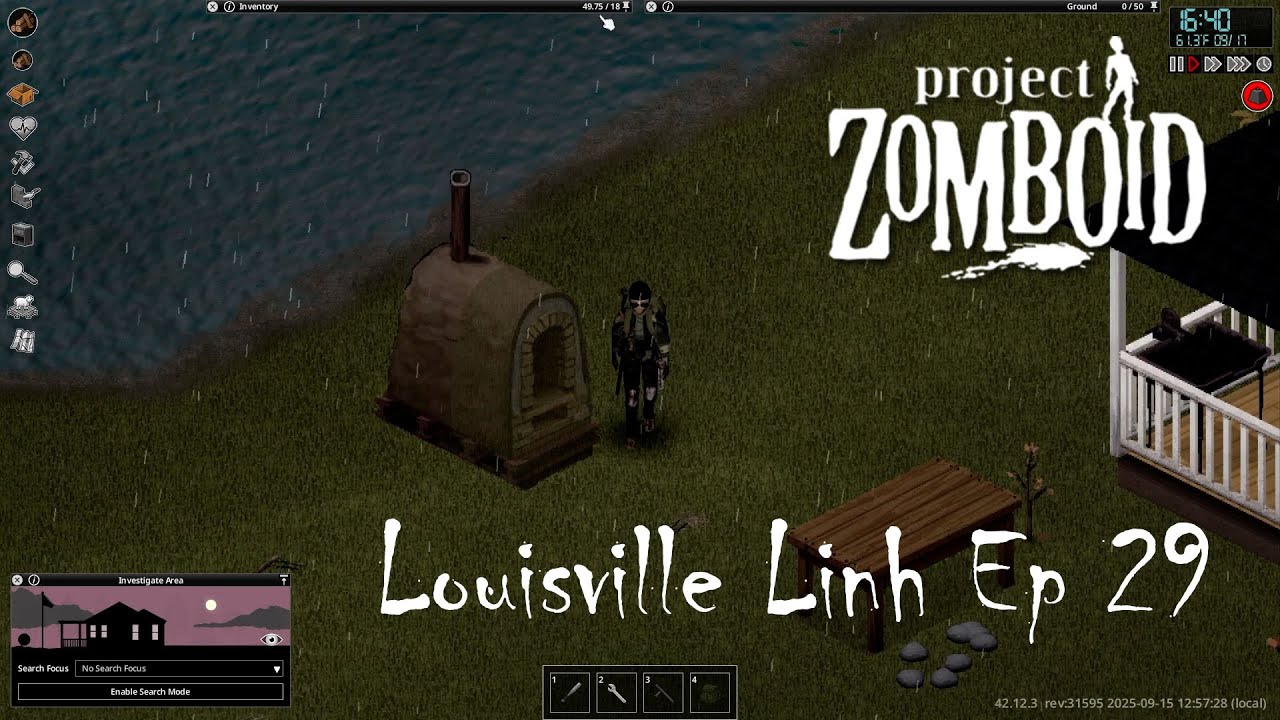 Project Zomboid Louisville Linh Ep 29 | Foraging for clay to build my pottery kiln