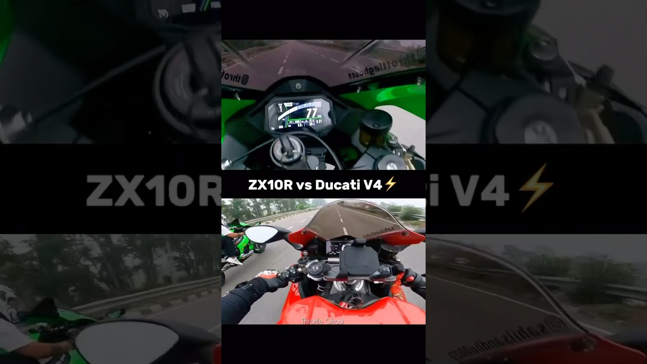 Zx10R Vs Ducati V4 Drag | Hyper Ride Ninja Zx10R Vs Ducati | Sunday Ride Gone Wrong | #youtube