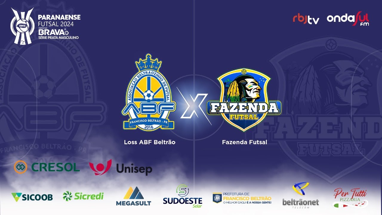 LOSS ABF X FAZENDA FUTSAL - Paranaense de Futsal Farm&aacute;cias Brava 2024 - S&eacute;rie Prata