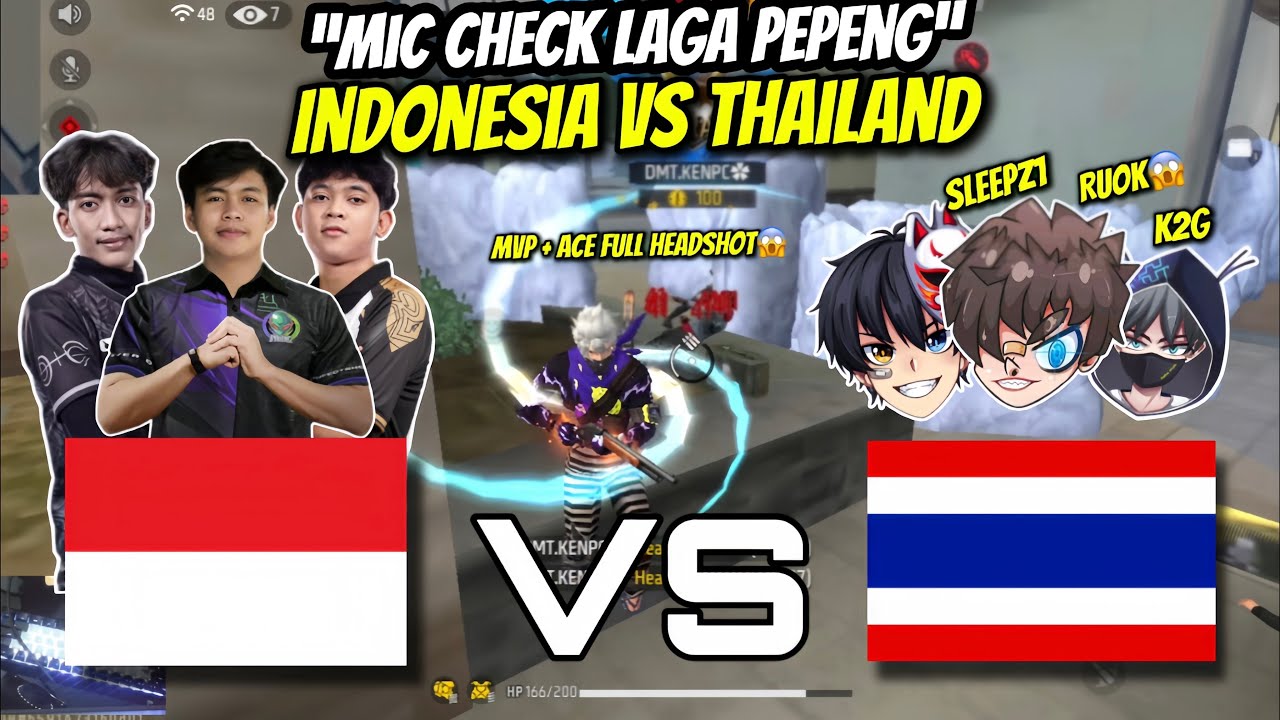 Mic Check LAGA PEPENG INDONESIA VS THAILAND🔥 GYZENN MVP+ACE FULL HS MENGGILA😱