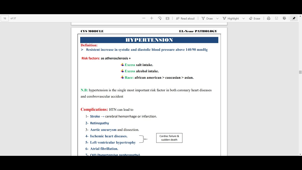 CVS MODULE - Hypertension part 2  (screen record)