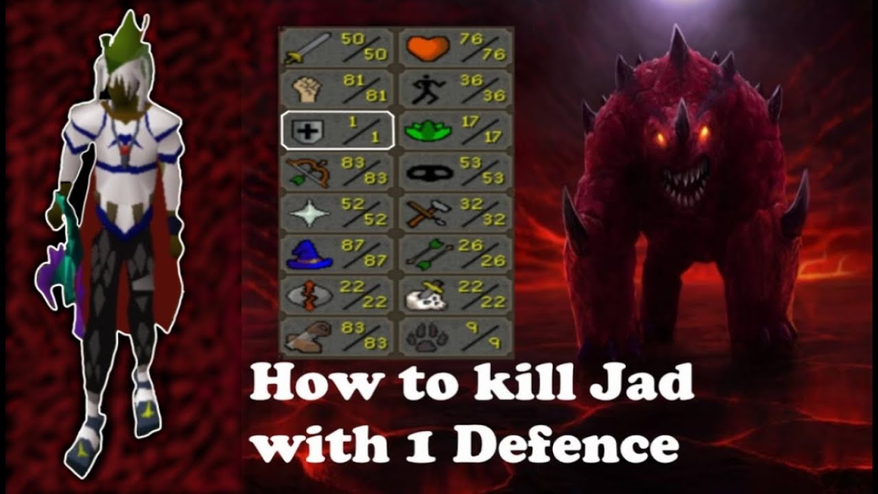 [OSRS] How to kill Jad with 1 Defence