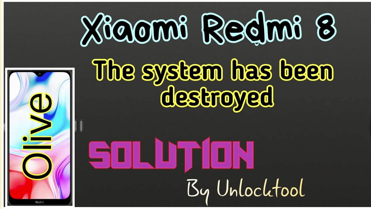 Xiaomi redmi 8 Olive flashing the system has been destroyed / bootloop #unlocktool #teknisihaohao