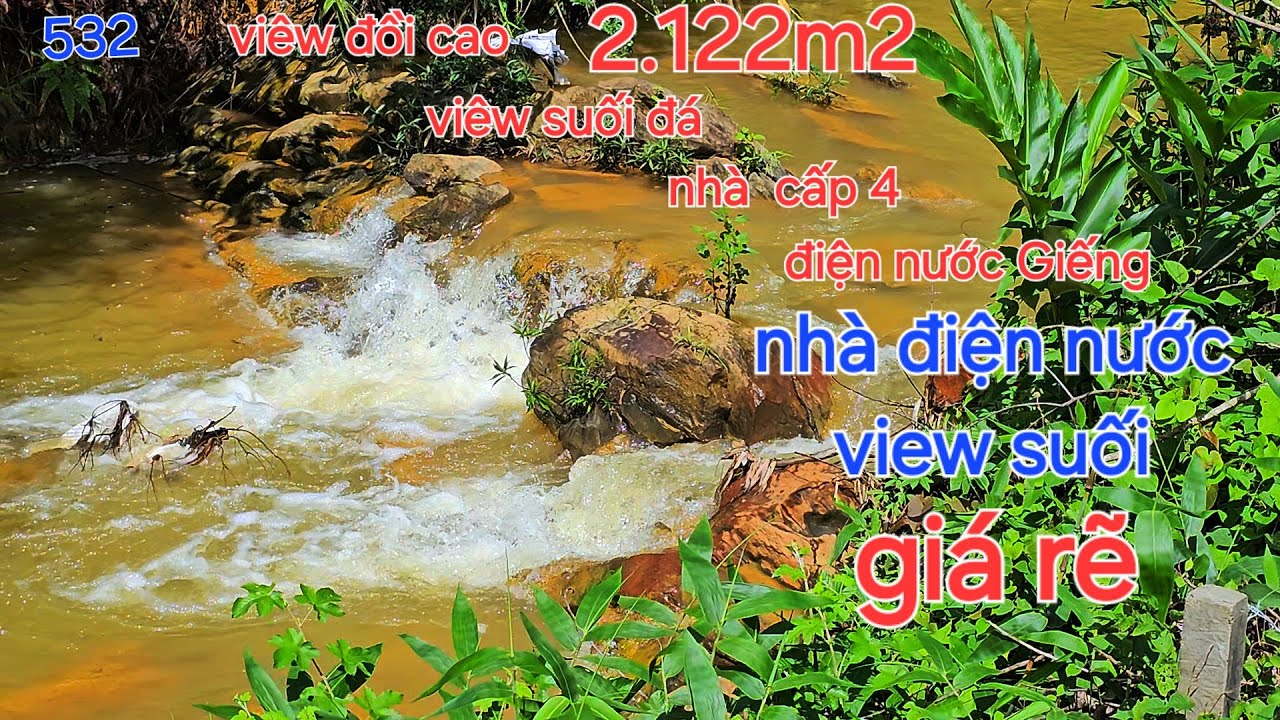Nhà đất lâm đồng .2.122m2 có nhà  điện nước. Suối. Đồi cao.giá cả lô 860tr.#nhadatlamdong #bds