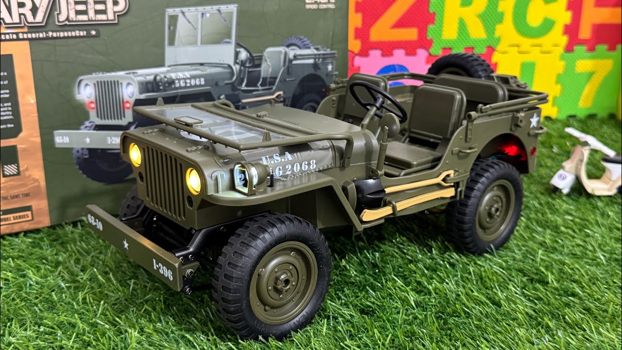 RC Big Modified Military JEEP Unboxing & Test video ! JJRC 1/12 Army jeep - RC7010