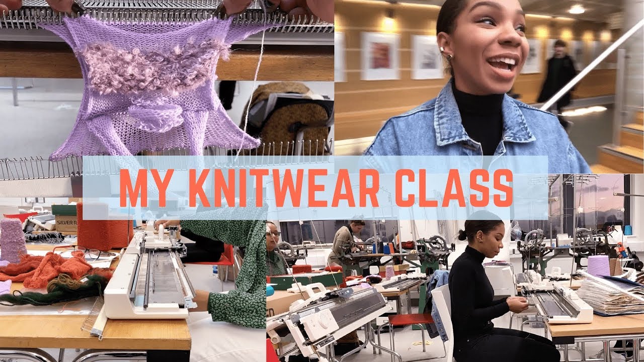 Day In My KNITWEAR CLASS! Fashion Textiles, Learn Techniques, Advice from Friends| C NICOLE VLOG 003