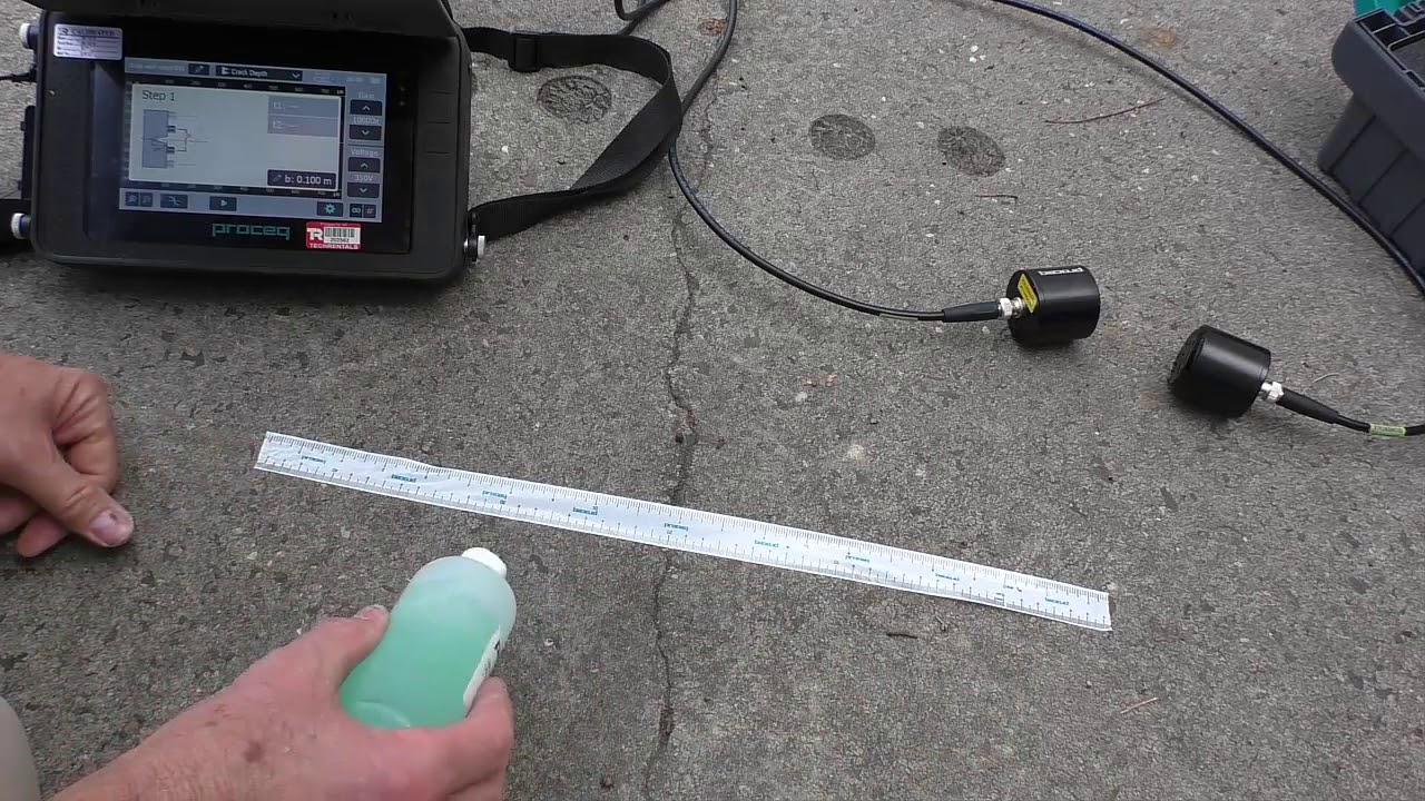 Determine Concrete Crack Depth using the Proceq PL 200PE