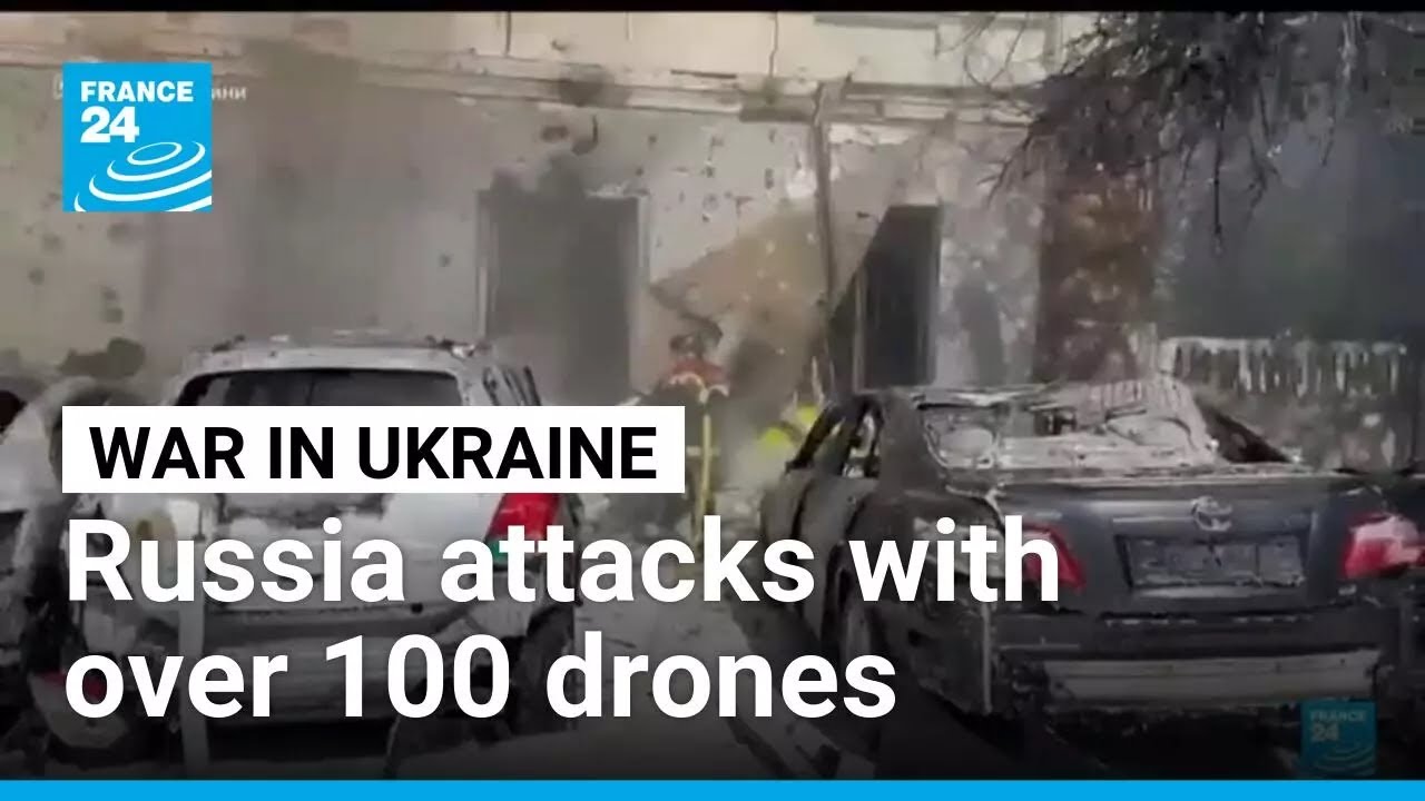 War in Ukraine: Russia attacks east and south Ukraine with over 100 drones &bull; FRANCE 24 English