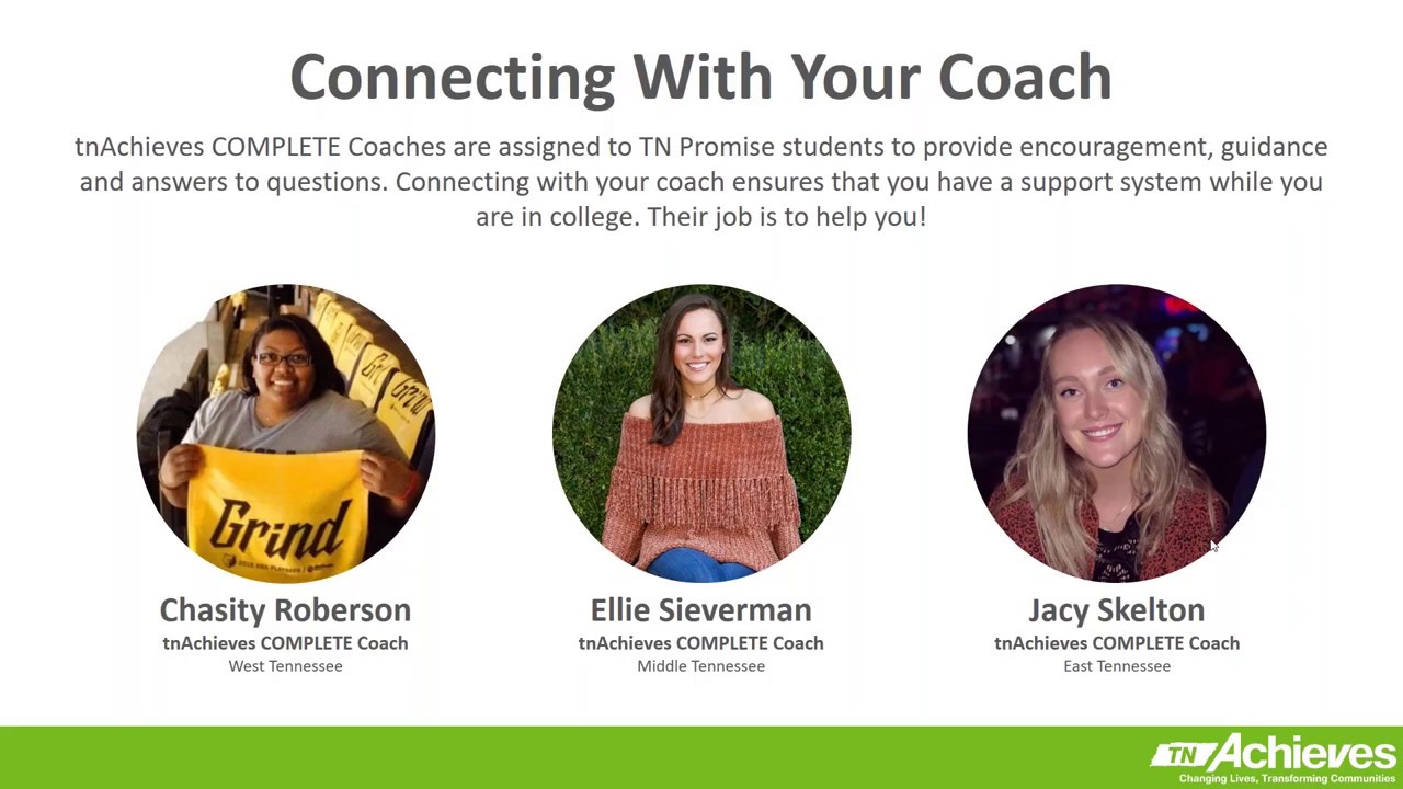 tnAchieves Virtual Community Service: Connecting With Your Coach